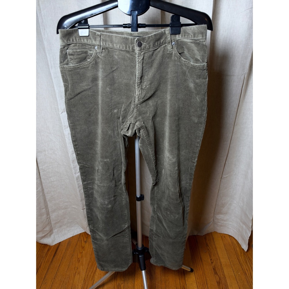 Quince Organic Stretch Corduroy 5 Pocket Men's 34x32 Seaweed Green Quiet Luxury